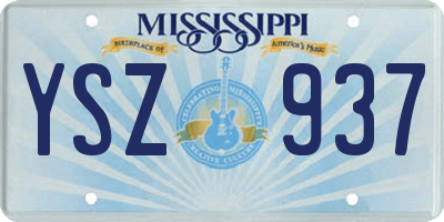 MS license plate YSZ937