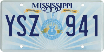 MS license plate YSZ941