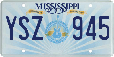 MS license plate YSZ945