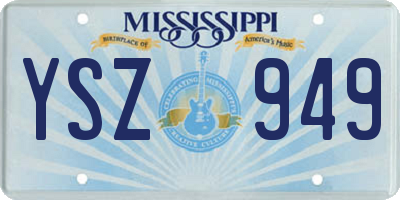 MS license plate YSZ949