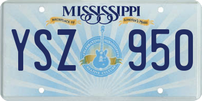MS license plate YSZ950