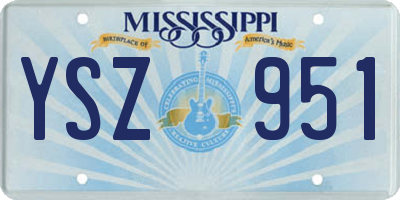 MS license plate YSZ951