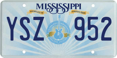 MS license plate YSZ952