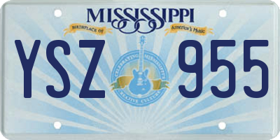 MS license plate YSZ955