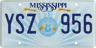 MS license plate YSZ956
