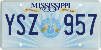 MS license plate YSZ957