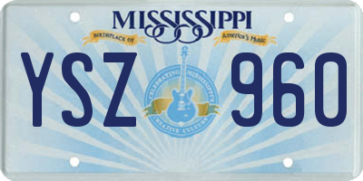 MS license plate YSZ960