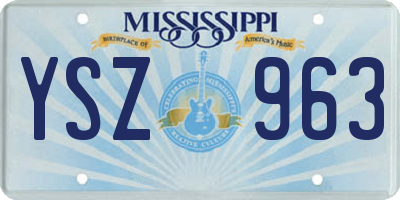 MS license plate YSZ963