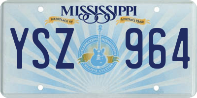 MS license plate YSZ964