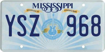 MS license plate YSZ968