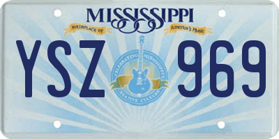 MS license plate YSZ969