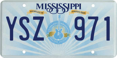 MS license plate YSZ971
