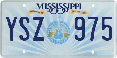 MS license plate YSZ975