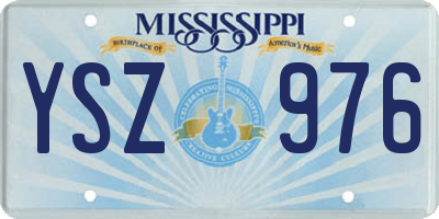 MS license plate YSZ976