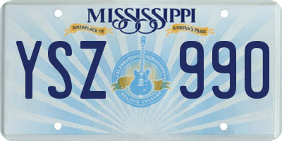 MS license plate YSZ990