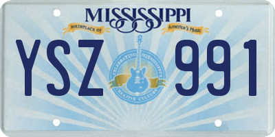 MS license plate YSZ991