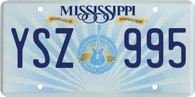 MS license plate YSZ995