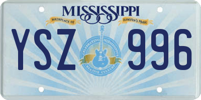 MS license plate YSZ996