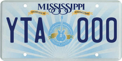 MS license plate YTA000