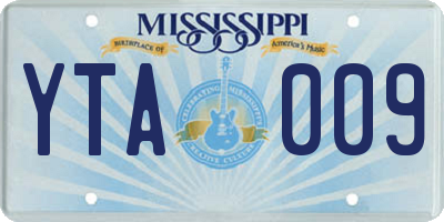 MS license plate YTA009