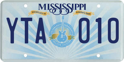 MS license plate YTA010