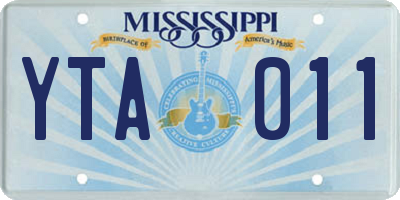 MS license plate YTA011