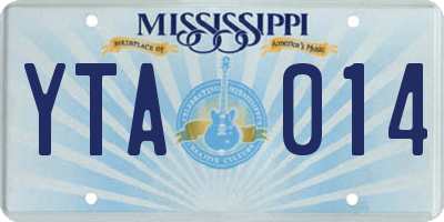 MS license plate YTA014