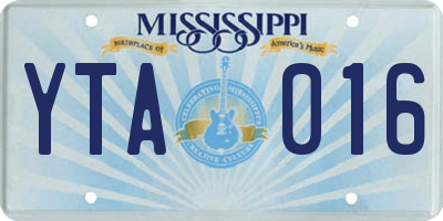 MS license plate YTA016