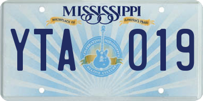 MS license plate YTA019
