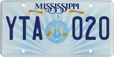 MS license plate YTA020