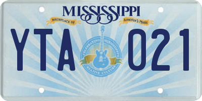 MS license plate YTA021
