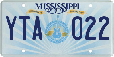 MS license plate YTA022