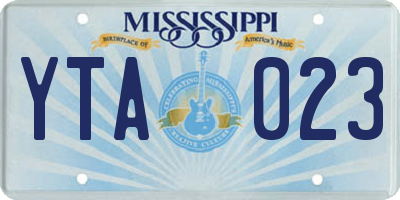 MS license plate YTA023