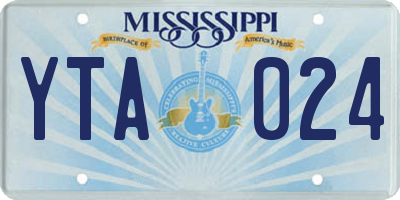 MS license plate YTA024