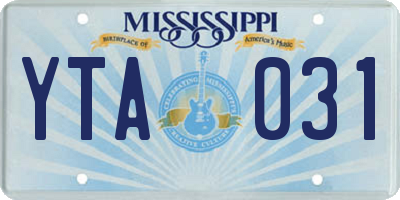MS license plate YTA031