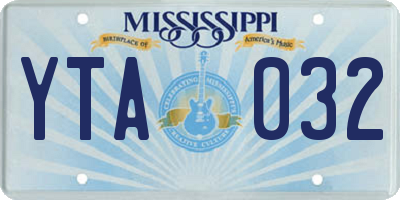 MS license plate YTA032