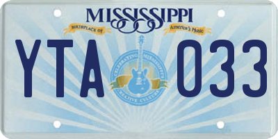 MS license plate YTA033
