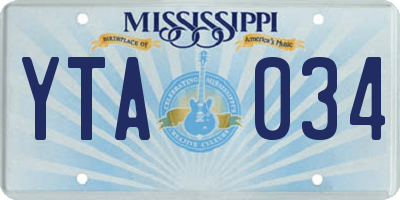 MS license plate YTA034