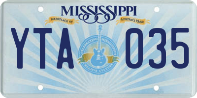MS license plate YTA035