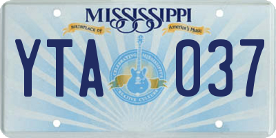 MS license plate YTA037