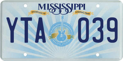 MS license plate YTA039