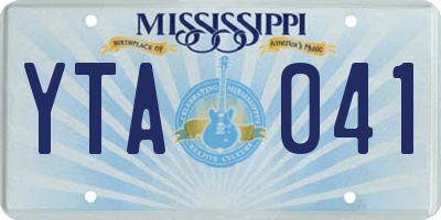 MS license plate YTA041