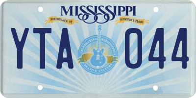 MS license plate YTA044