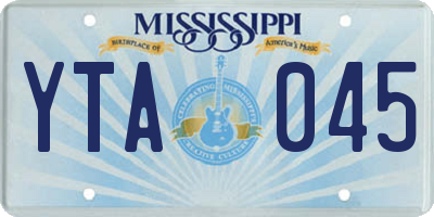 MS license plate YTA045