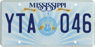 MS license plate YTA046