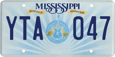 MS license plate YTA047