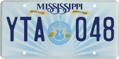 MS license plate YTA048