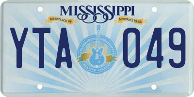 MS license plate YTA049