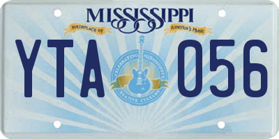 MS license plate YTA056