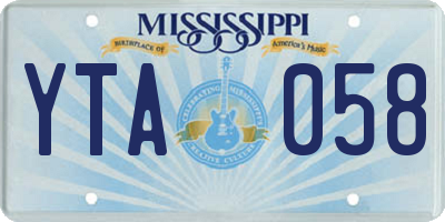 MS license plate YTA058